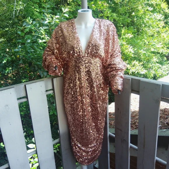 good times usa | Dresses | Sequin Vneck Dress In Rose Gold | Poshmark good times usa | Dresses | Sequin Vneck Dress In Rose Gold | Poshmark